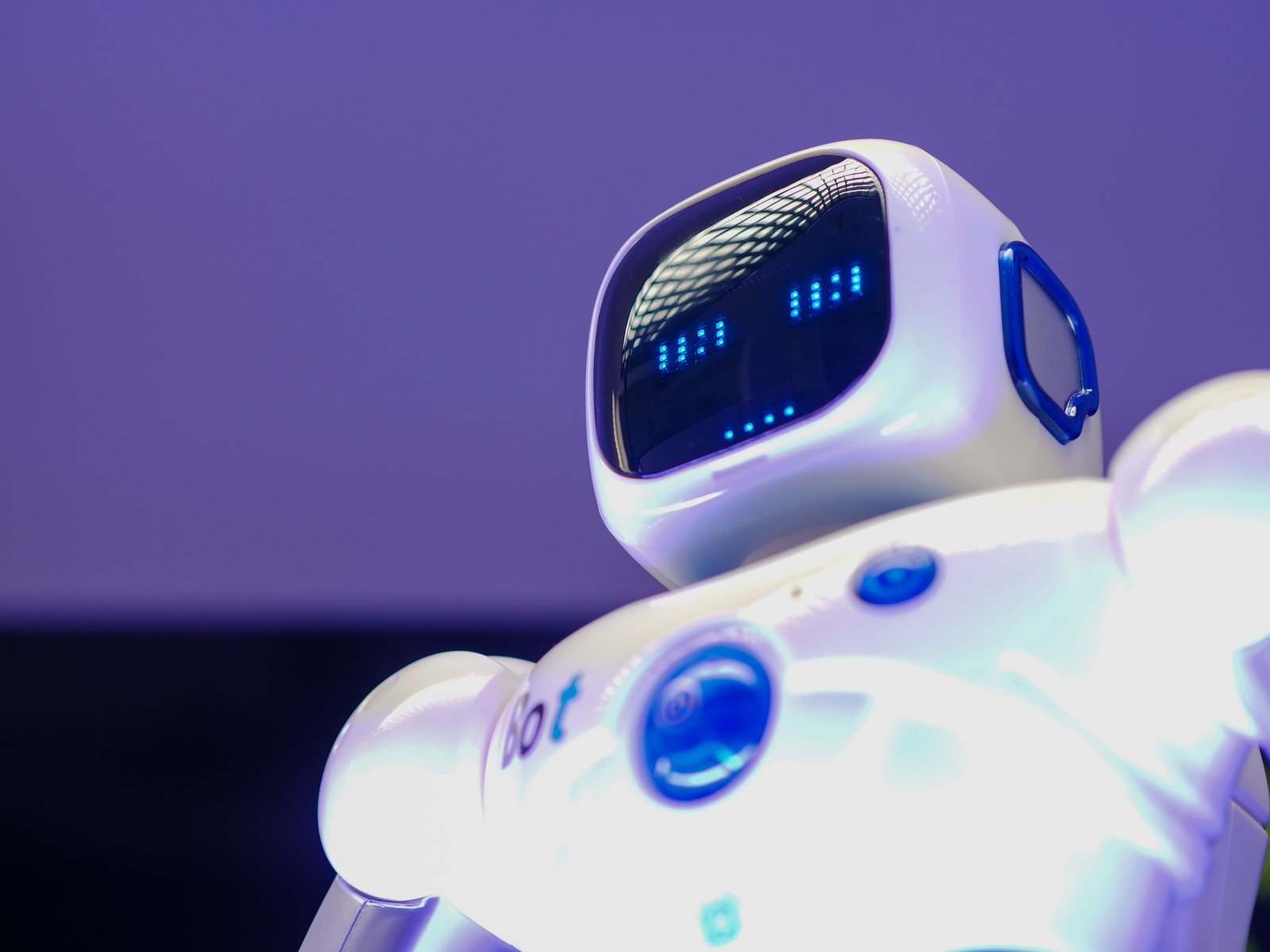 Friendly white companion robot